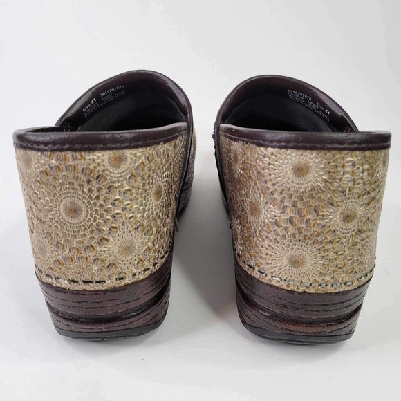 Dansko XP Women Clogs Professional Tan Floral Comfort Shoe Size 41 US 10.5 - Picture 4 of 10